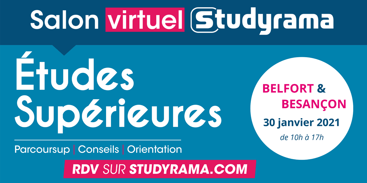 Salons virtuels Studyrama de Besançon et Belfort - 30 janvier 2021